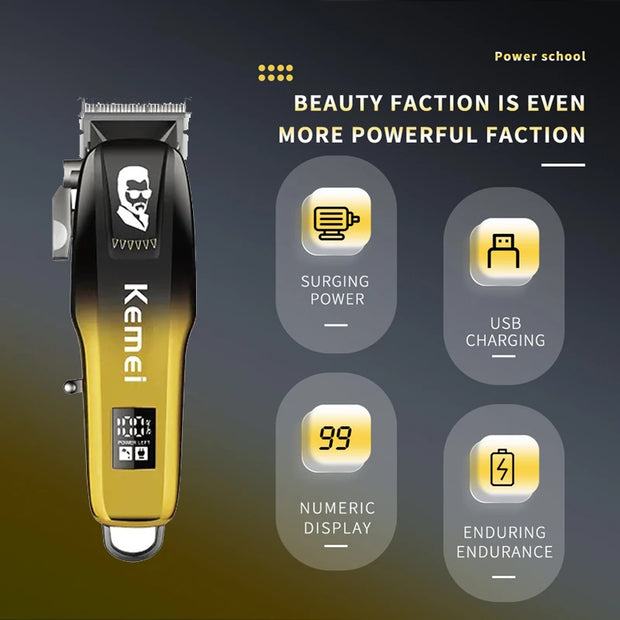Kemei Electric Hair Clipper Professional Cordless Hair Trimmer Men's C