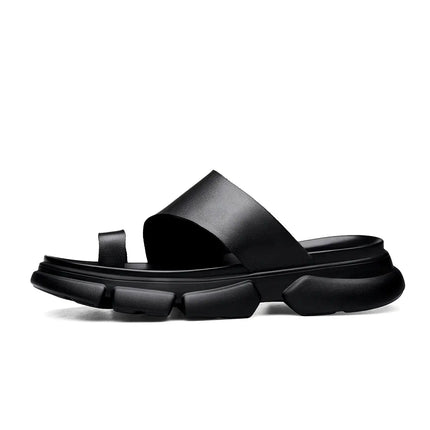 Men's breathable clip on sandals black casual anti slip trend outdoor versatile sandals 230408 - Image #3